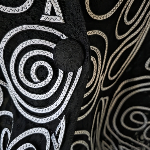 Joseph Ribkoff 16 Modern Contemporary Abstract Evening Embroidered Lace Cover Up - Picture 8 of 14